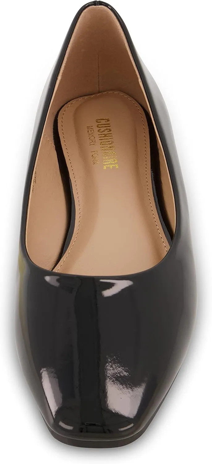 CUSHIONAIRE Women's Skipper Flat with  Memory Foam, Wide Widths Available