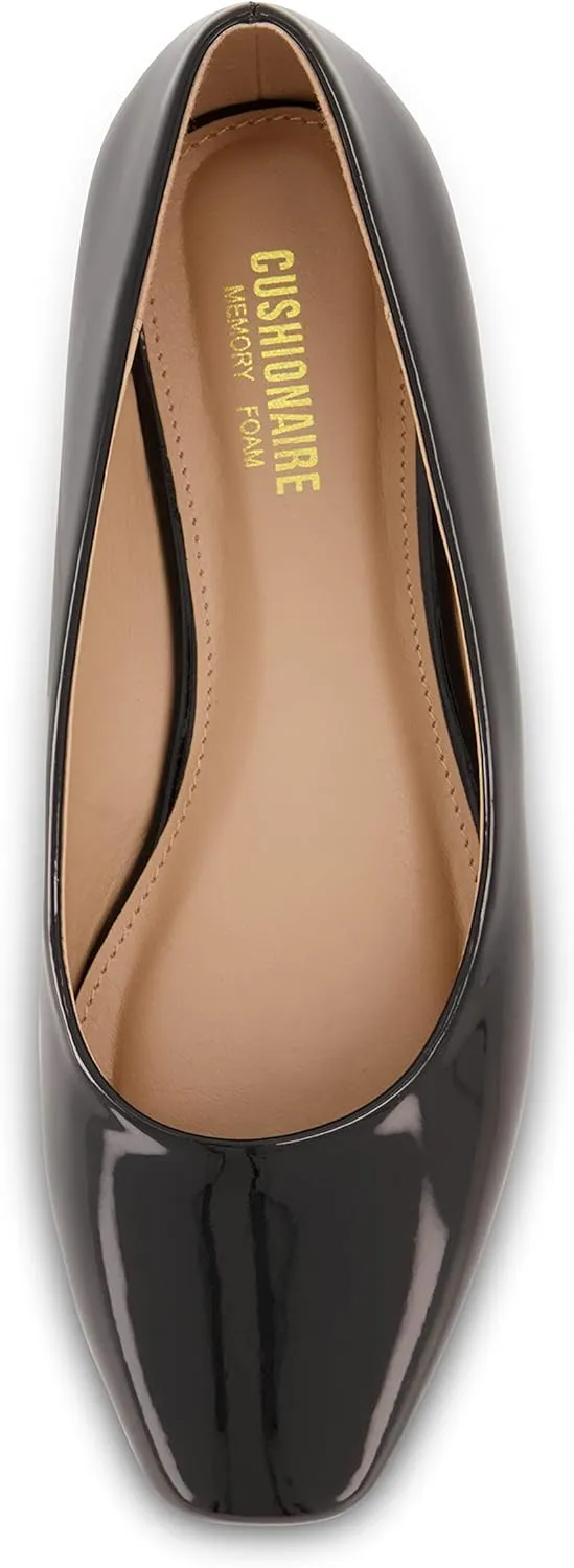 CUSHIONAIRE Women's Skipper Flat with  Memory Foam, Wide Widths Available