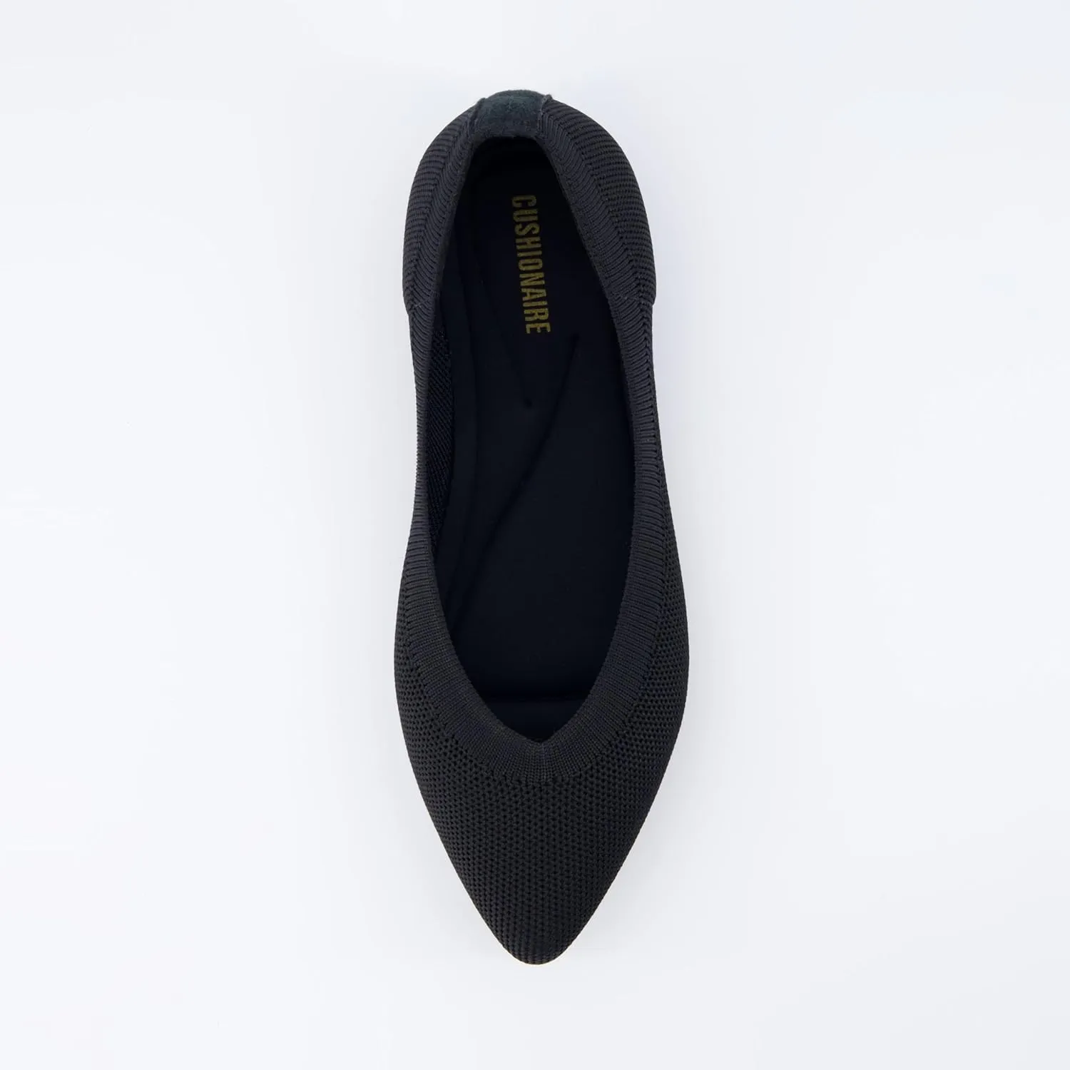 CUSHIONAIRE Women's Surrey Knit Flat with  Memory Foam, Wide Widths Available