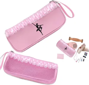Dance Bag for Girls 4-6, 7-8, 10-12 Ballet Pointe Shoe Bag with Zipper Toddler Dance Shoe Bag