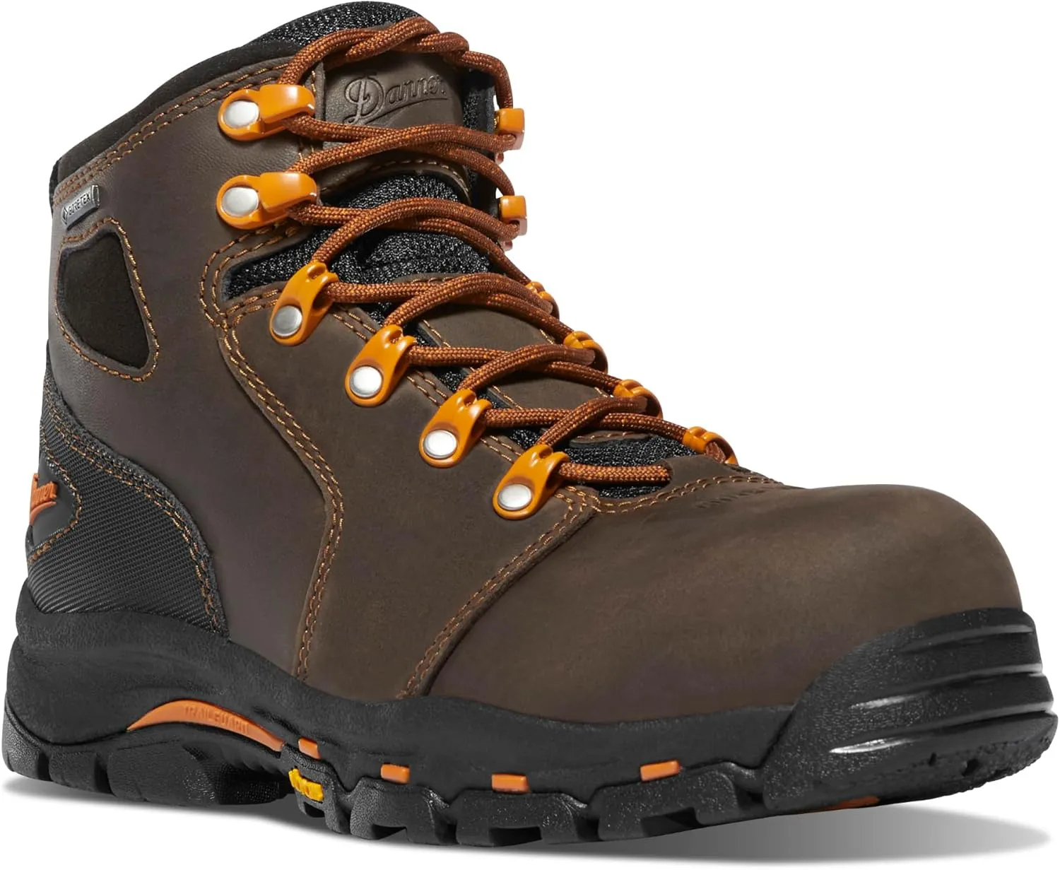 Danner Vicious NMT 4” Composite Toe Work Boots for Women - Waterproof and Breathable Leather Upper, Slip-Resistant Rubber Vibram Outsole, EH Resistant