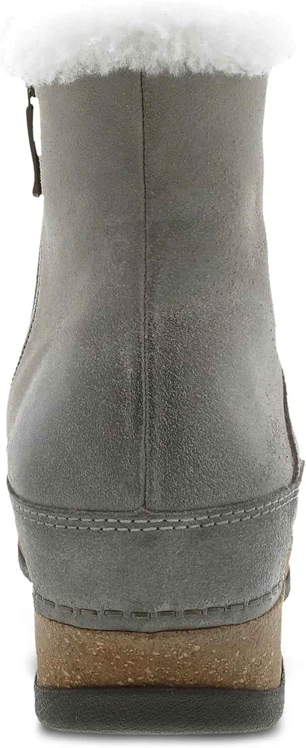 Dansko Women's Mitzy Boot - Lightweight Outsole and Durable, Comfortable Ride on Patented Stapled Construction - Faux Fur Collar and Inside Zip