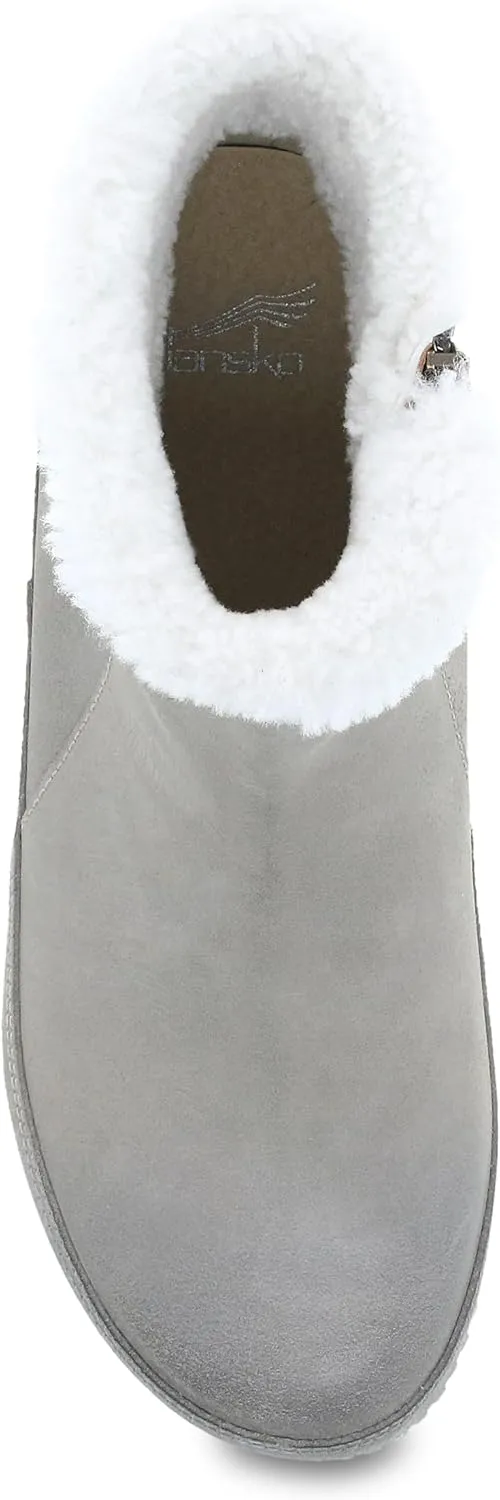 Dansko Women's Mitzy Boot - Lightweight Outsole and Durable, Comfortable Ride on Patented Stapled Construction - Faux Fur Collar and Inside Zip