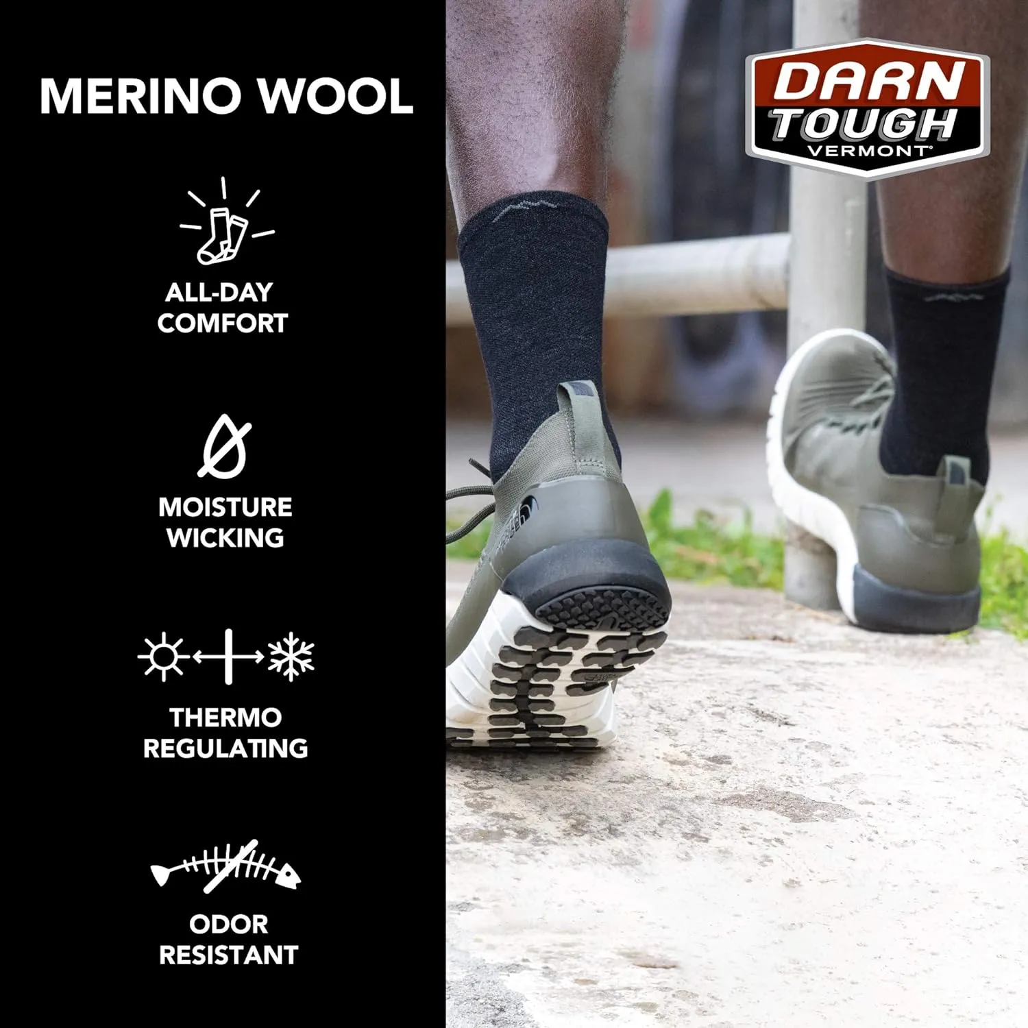Darn Tough Men's Micro Crew Ultra-Lightweight Run Sock (Style 1035) -