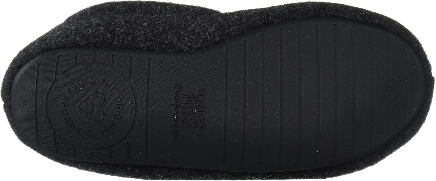 Dearfoams Kids' Hunter Felted Plaid Moccasin Slipper