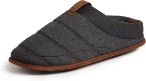 Dearfoams Men's Ashton Quilted Memory Foam Jersey Clog Slipper