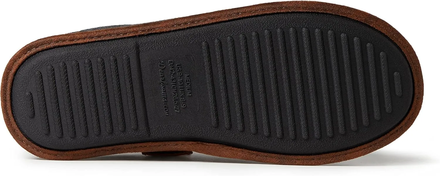 Dearfoams Men's Ashton Quilted Memory Foam Jersey Clog Slipper