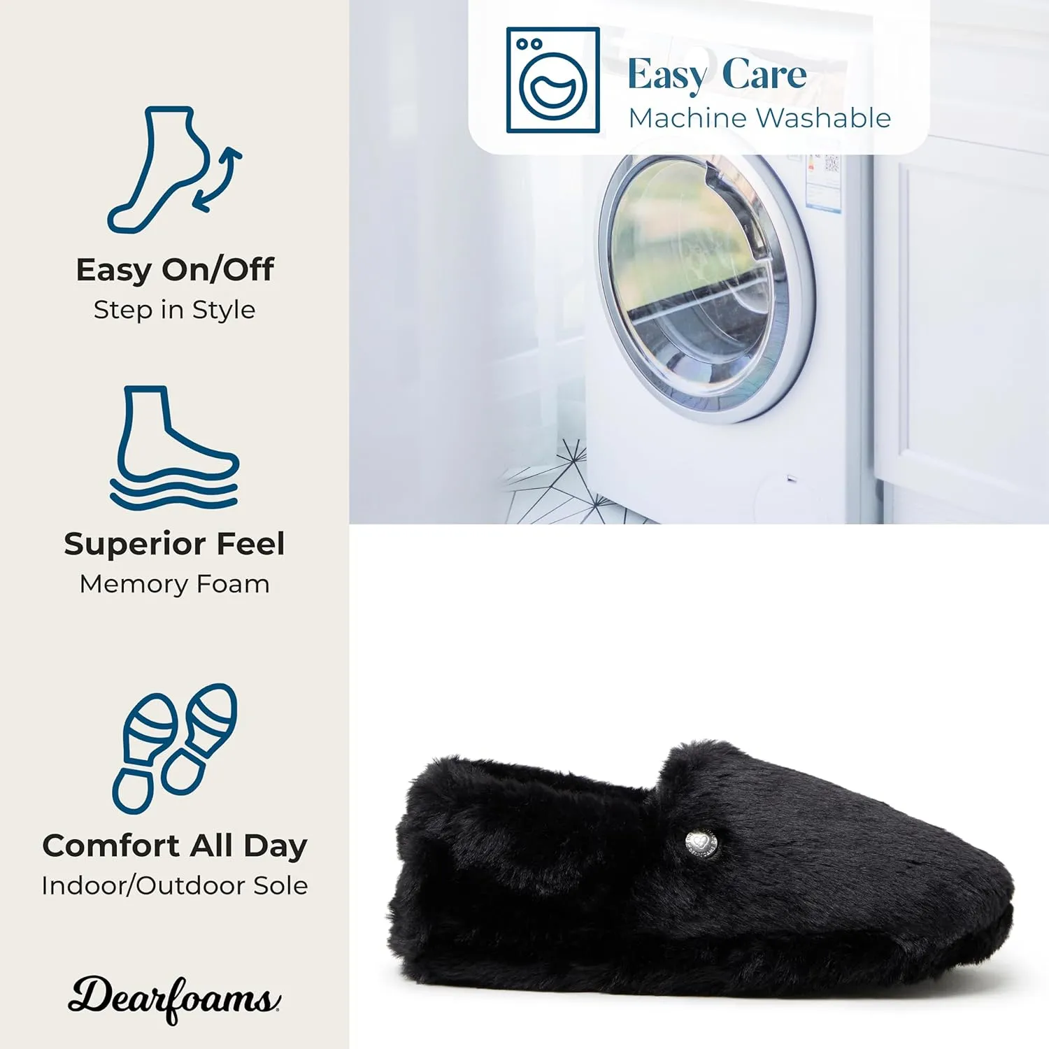 Dearfoams Women's Ellie Fluffy Snuggle Slipper