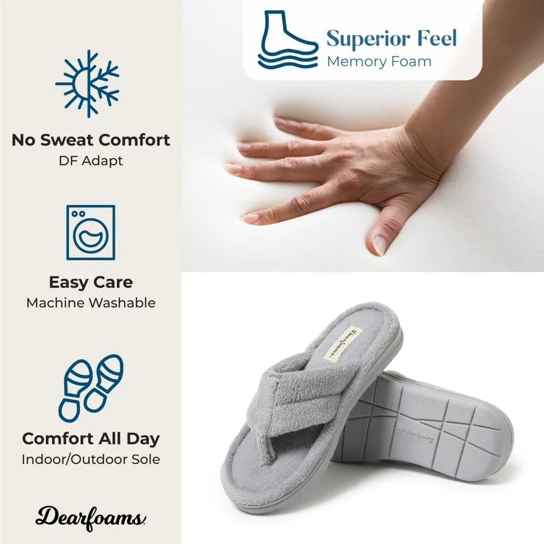 Dearfoams Women's Melanie Terry Thong Slipper