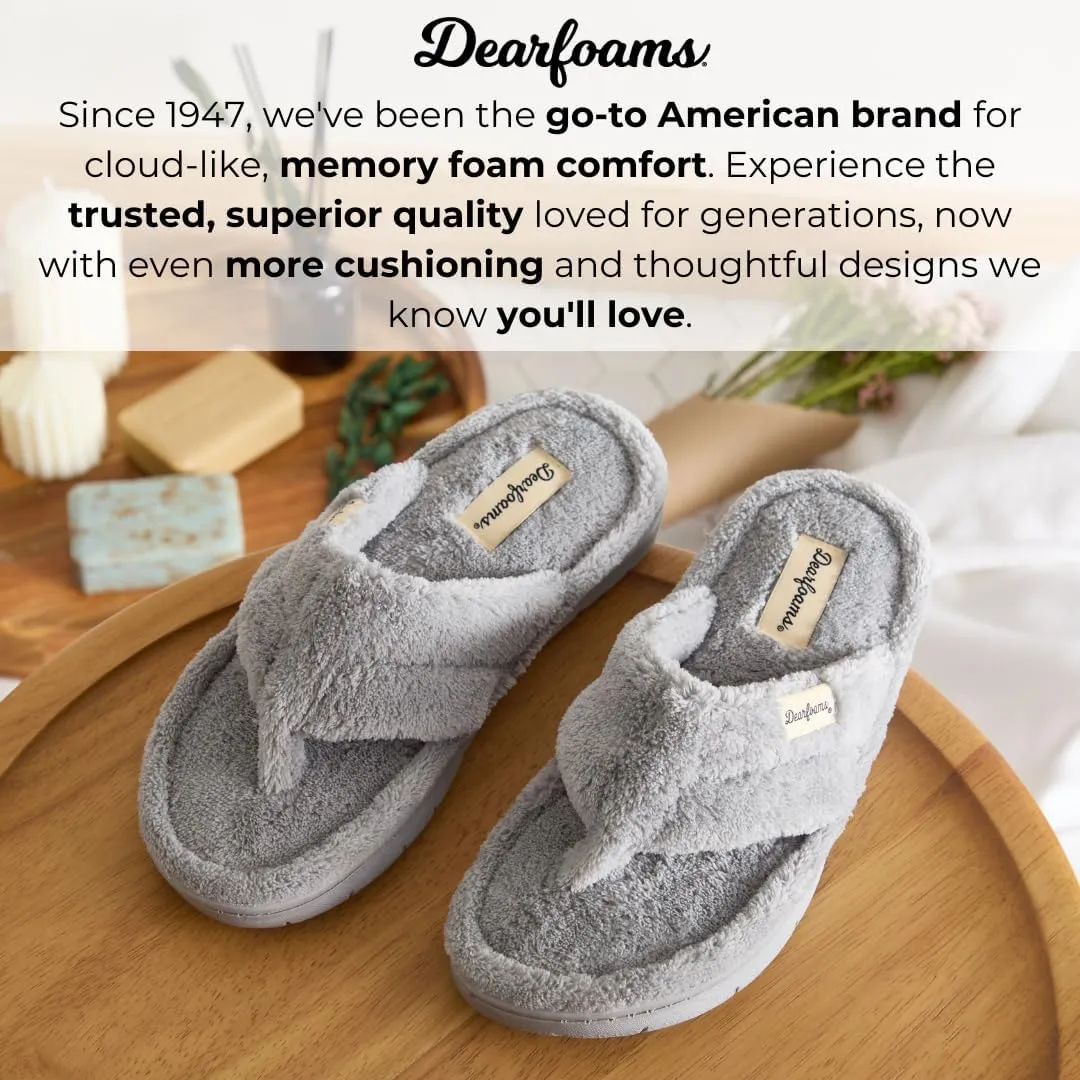 Dearfoams Women's Melanie Terry Thong Slipper