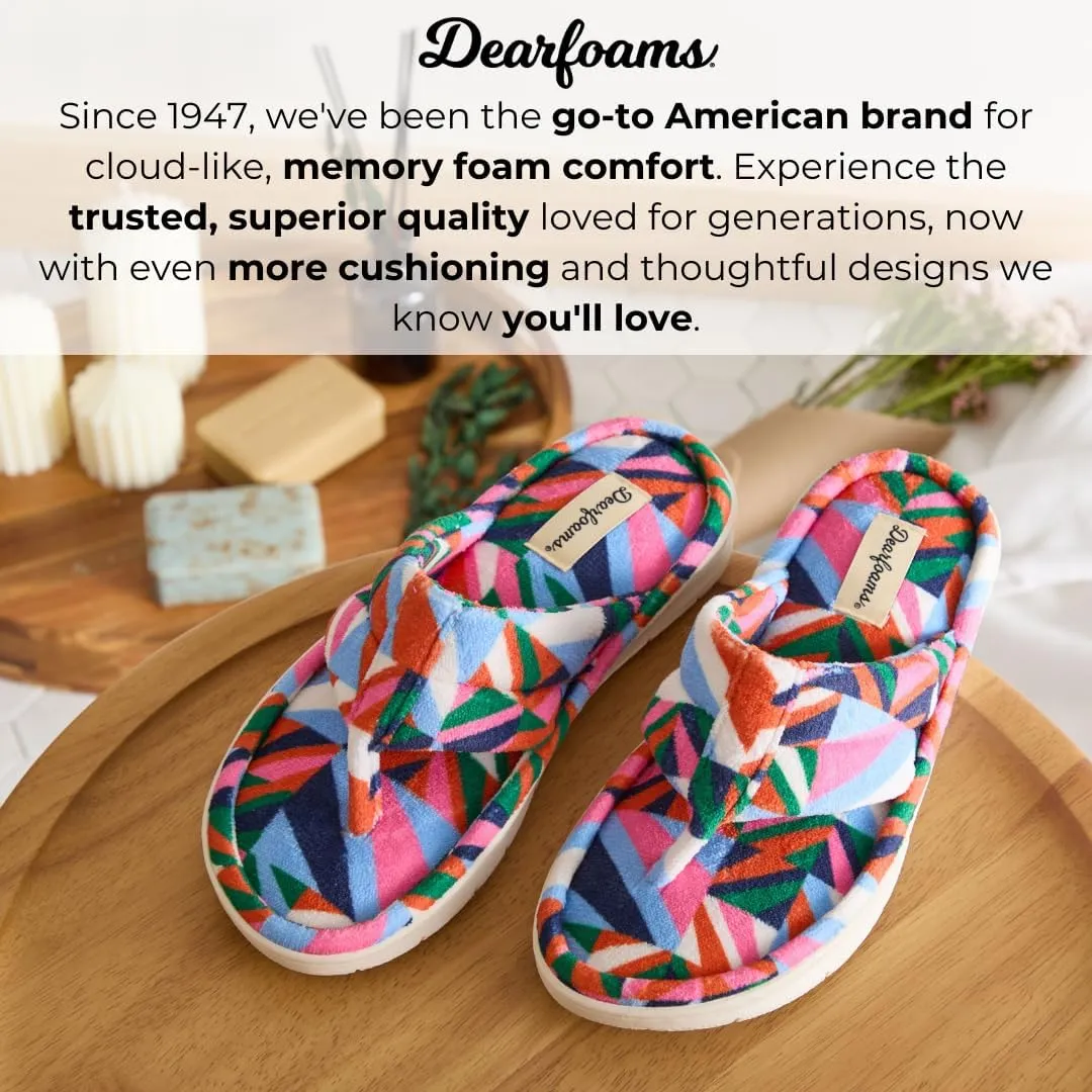 Dearfoams Women's Melanie Terry Thong Slipper