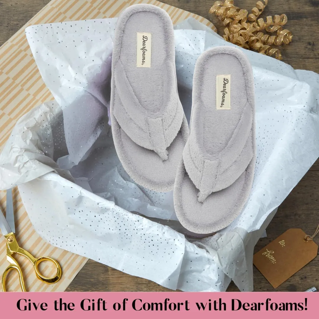 Dearfoams Women's Melanie Terry Thong Slipper