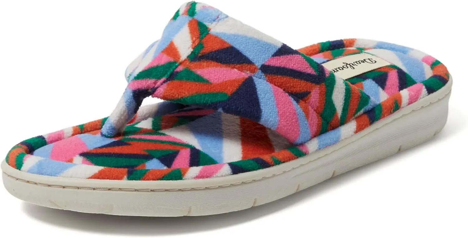 Dearfoams Women's Melanie Terry Thong Slipper