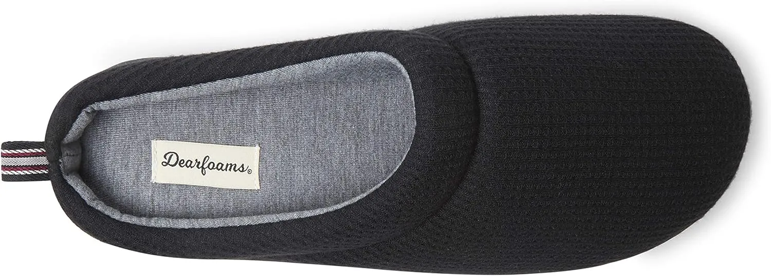 Dearfoams Women's Nathan Waffle Knit Clog Slipper