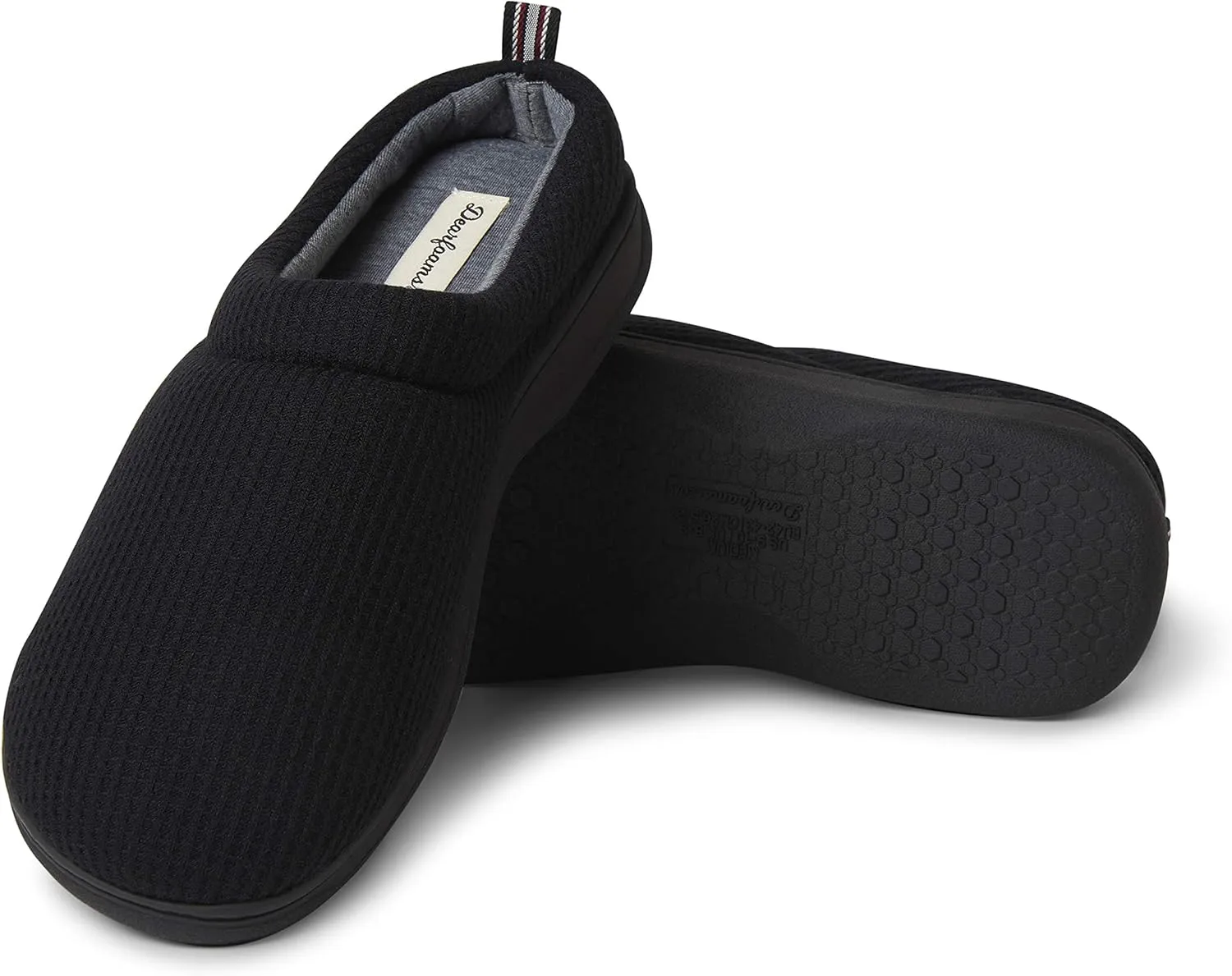 Dearfoams Women's Nathan Waffle Knit Clog Slipper