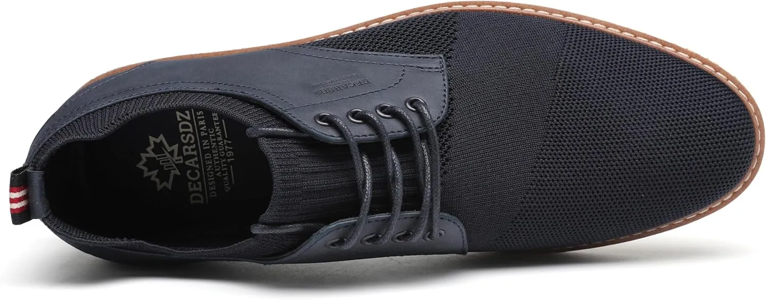 DECARSDZ Mens Point Toe Dress Shoes Fabric Breeze Breathable Mesh Shoe