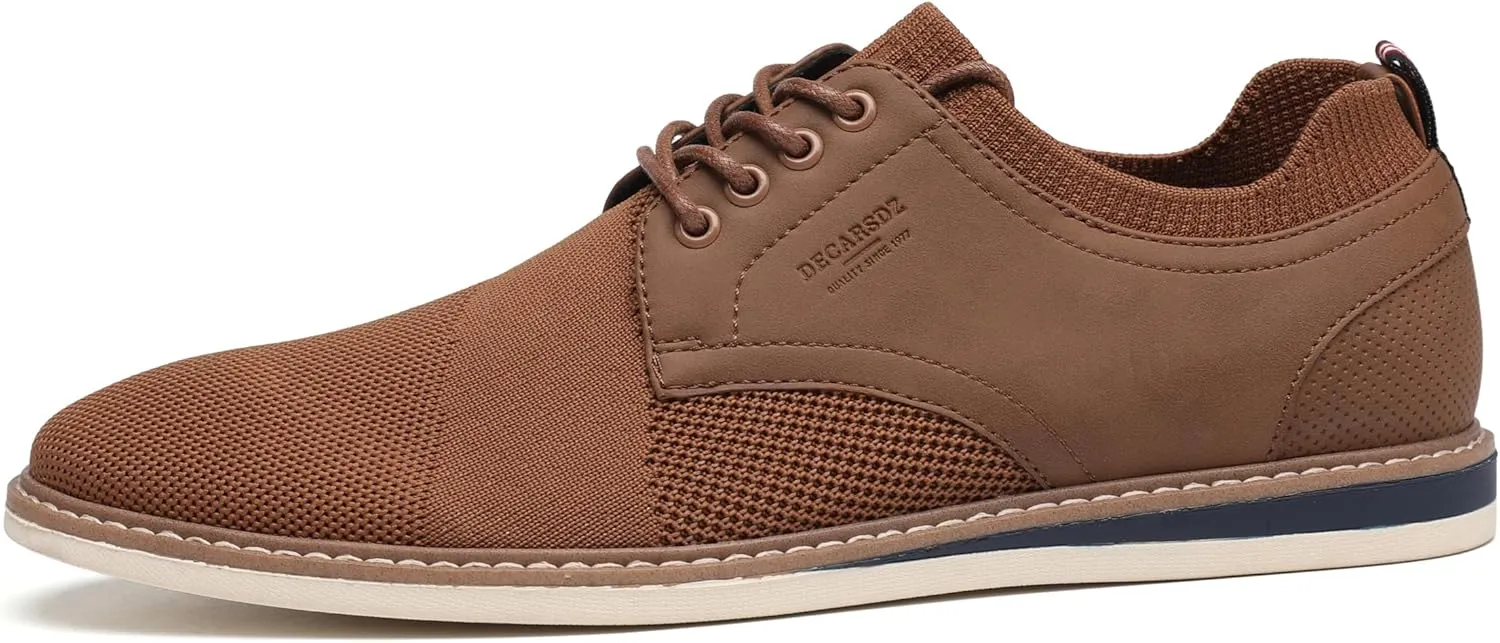 DECARSDZ Mens Point Toe Dress Shoes Fabric Breeze Breathable Mesh Shoe
