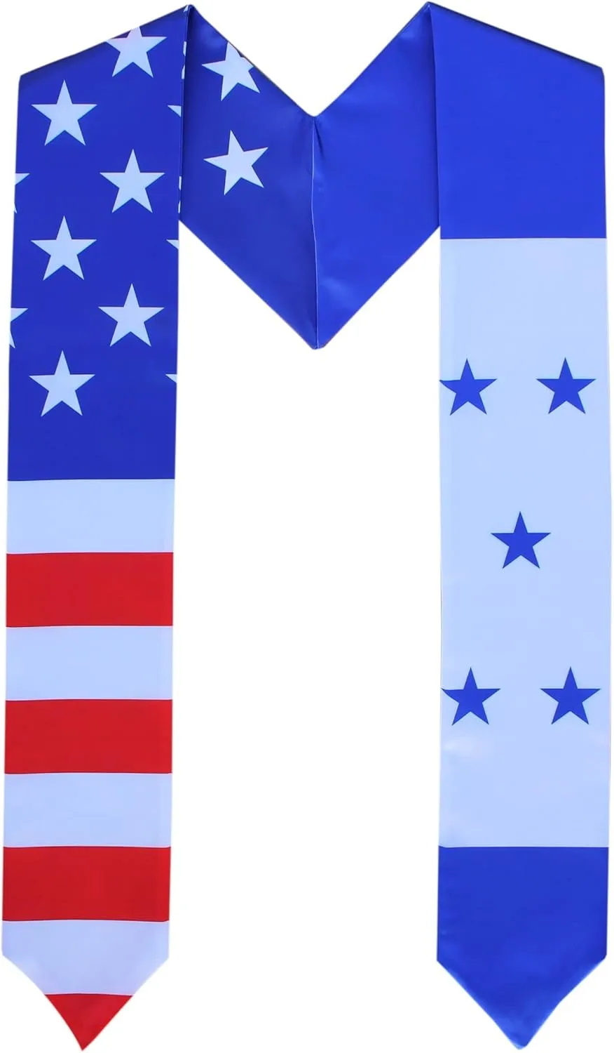 Del Mex Graduation Combination USA Country Flag Stole Sash Scarf Graduate Pride D