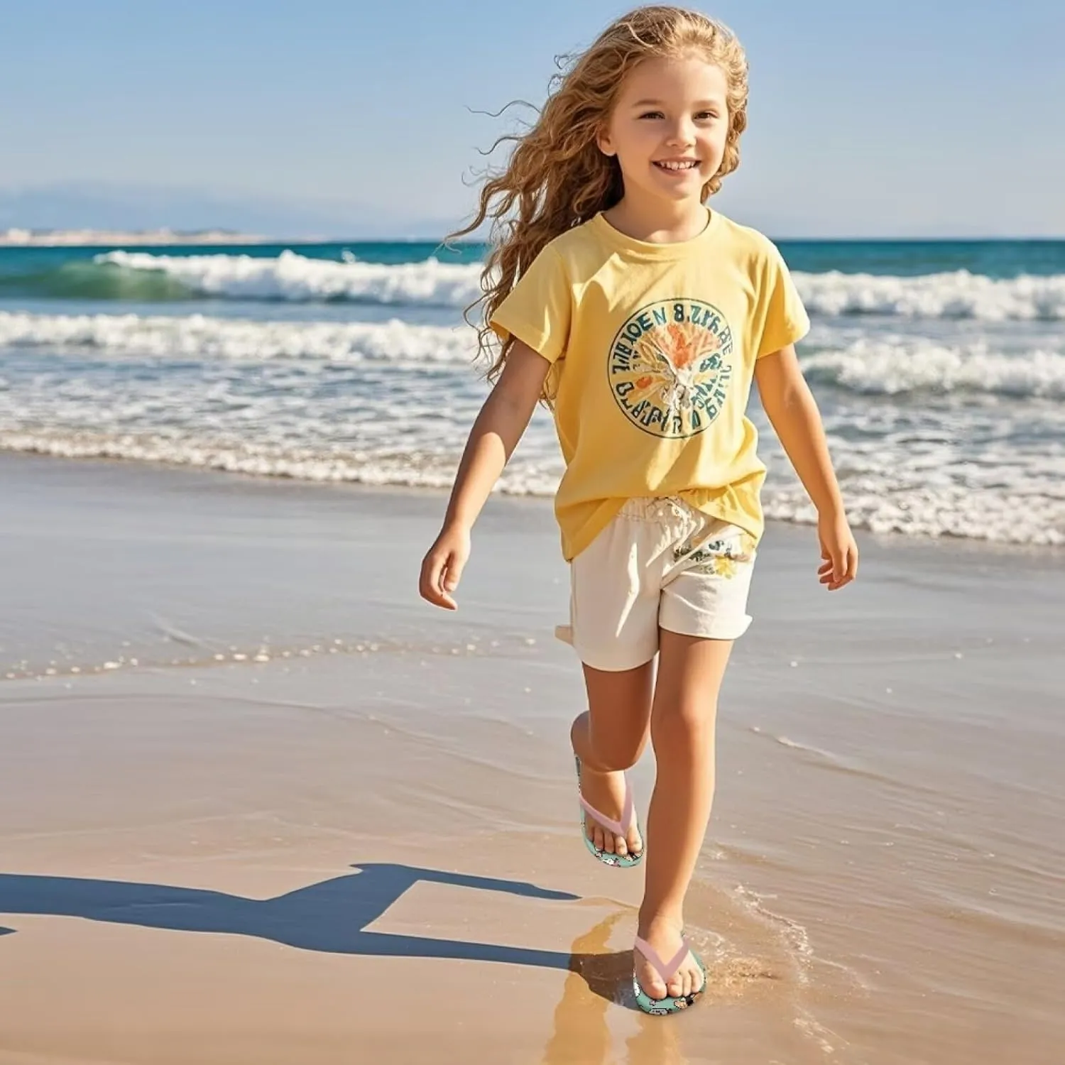 Desserts Girls Sandals Flip Flops Quick Drying Bathroom Slippers Comfy Open Toe Summer Slipper Ultra-Light