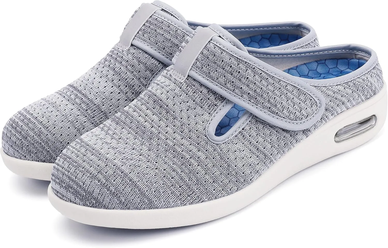 Diabetic Slippers For Women, Women's Wide Width Elderly Shoes, Adjustable Closure Lightweight Breathable, Swollen Feet Fasciitis Edema Walking Shoes