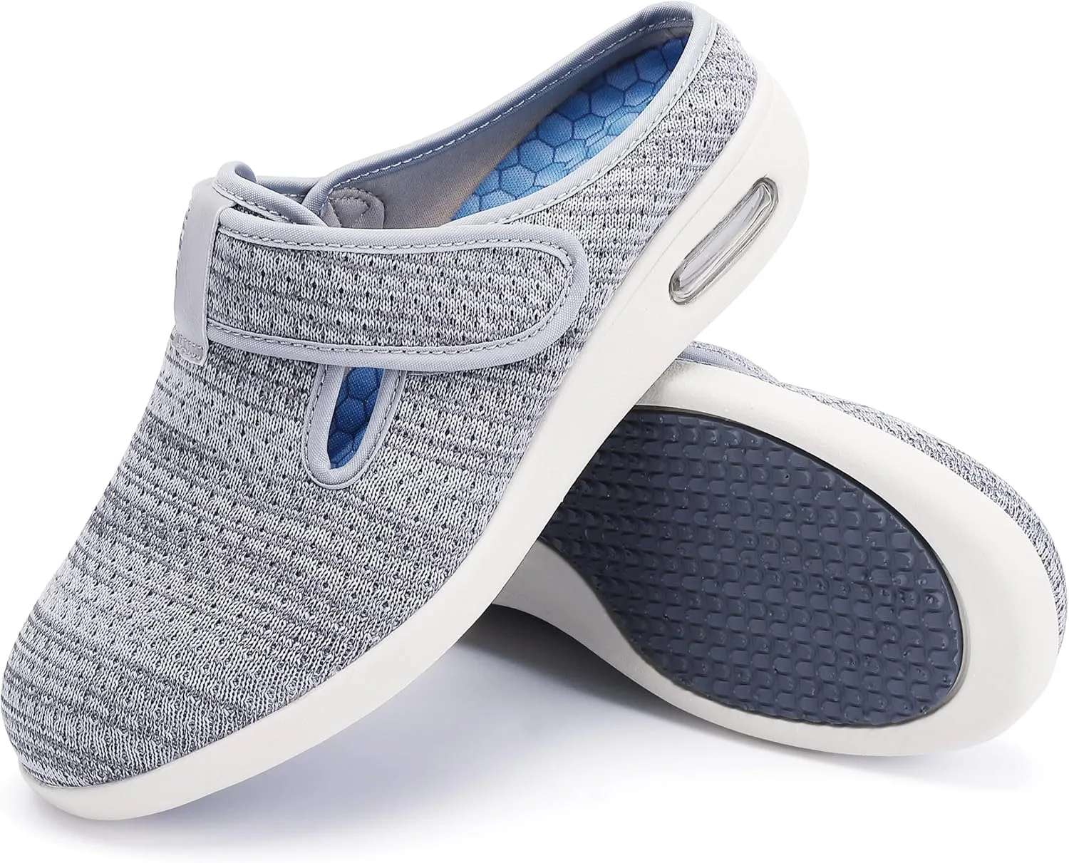 Diabetic Slippers For Women, Women's Wide Width Elderly Shoes, Adjustable Closure Lightweight Breathable, Swollen Feet Fasciitis Edema Walking Shoes