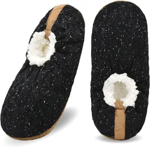 DICUIRD Mens Slipper Socks With Non Skid Bottoms, Warm Slipper Socks With Grippers For Men, Fuzzy House Knit Slippers