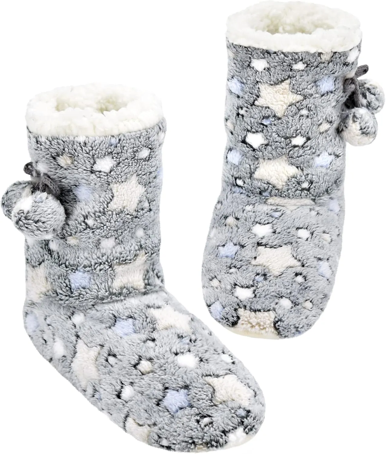 DICUIRD Slipper Socks with Grippers for Women,Winter Cozy&Comfy Boot Slippers for Women