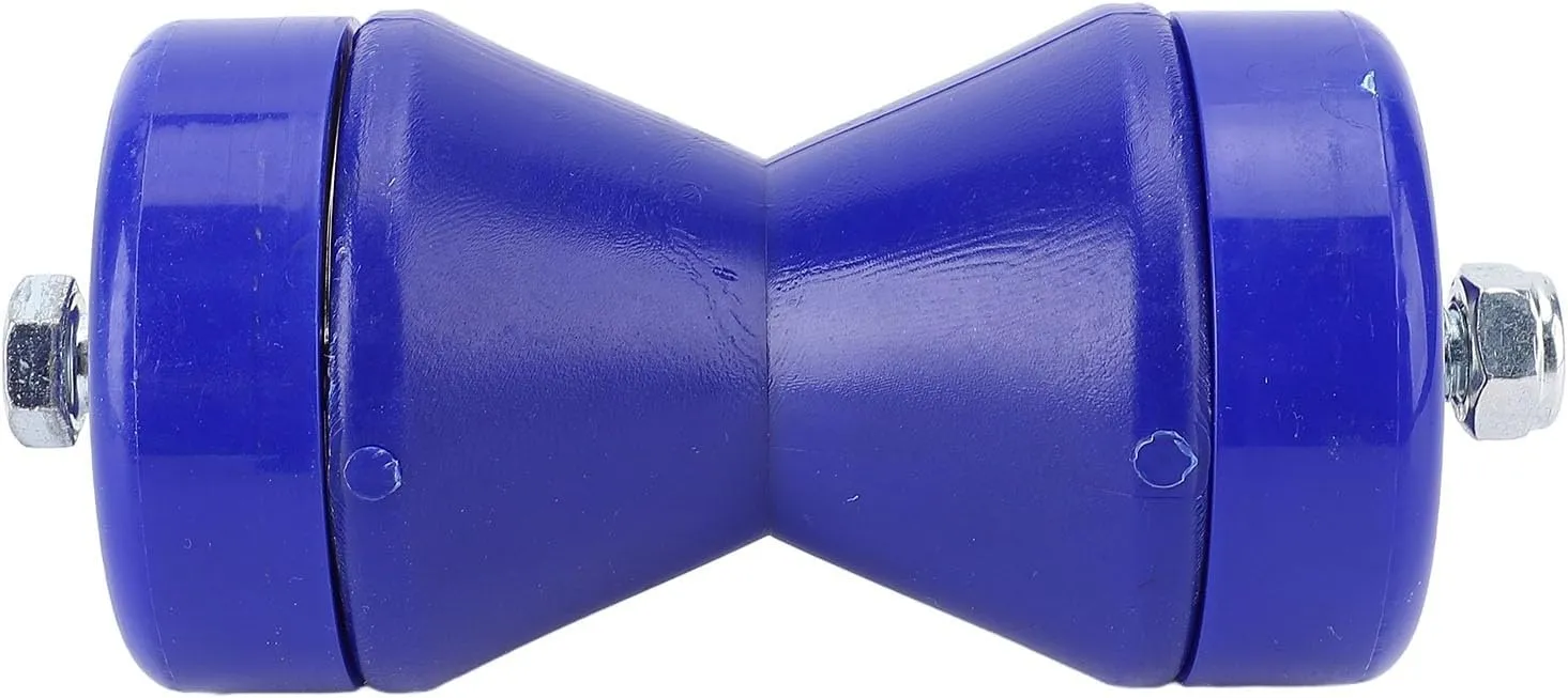 Diydeg 3 Inch Boat Trailer Roller, Shock Absorbing Bow Roller with Bells and Bolt, Bow Stop Bell Roller, Boat Trailer Bow Stop for Boat Trailer Bracket, Boat Roller for Trailer (Blue)
