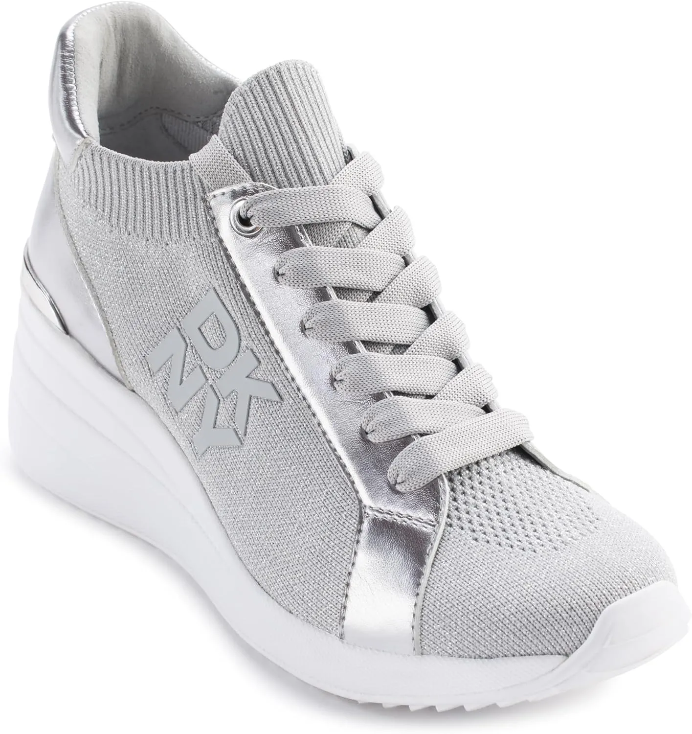 DKNY Women's Kasia Lace Up Wedge Sneaker