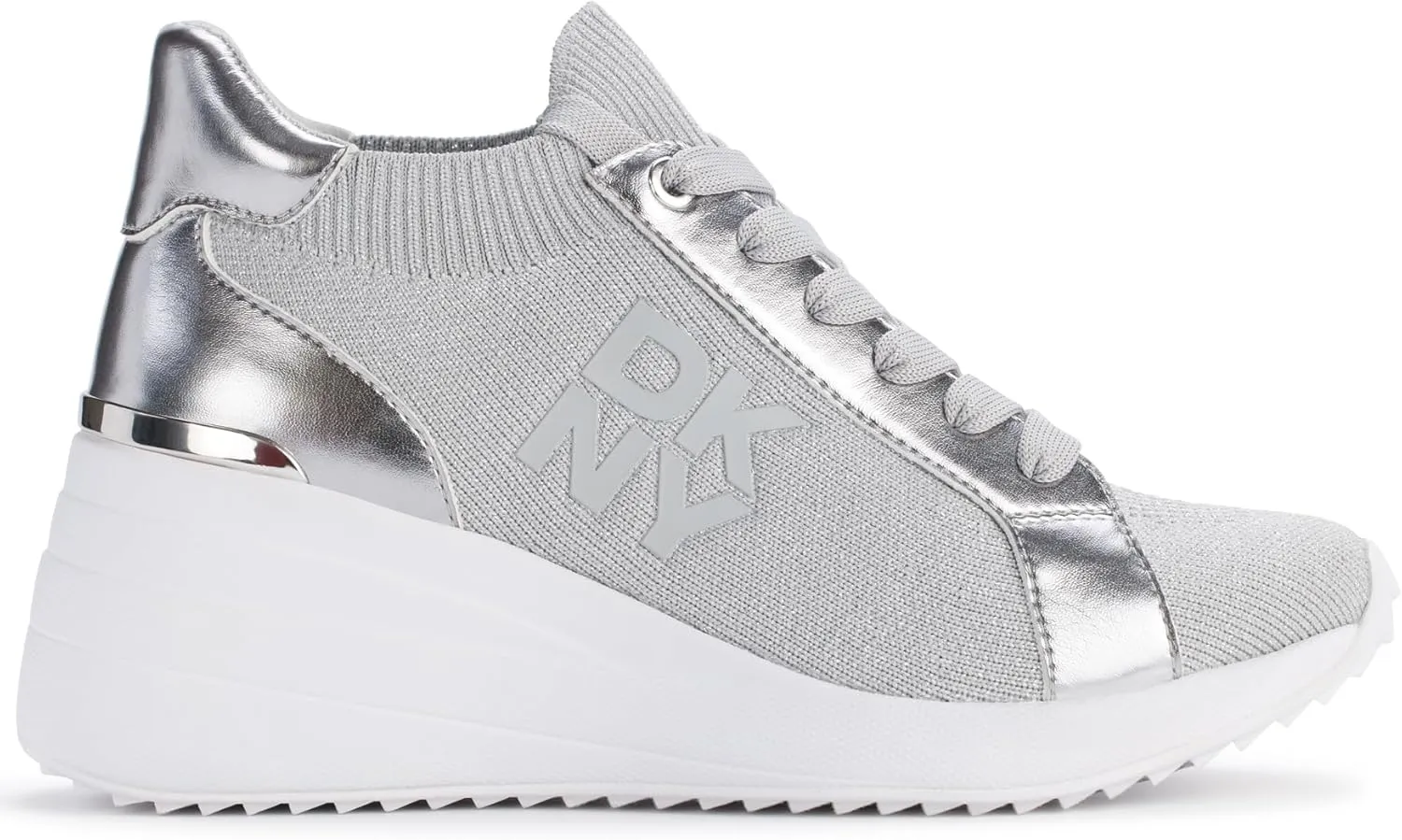 DKNY Women's Kasia Lace Up Wedge Sneaker