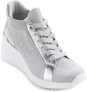 DKNY Women's Kasia Lace Up Wedge Sneaker