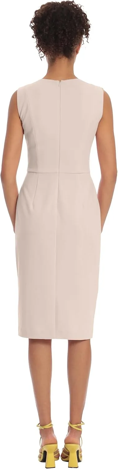 Donna Morgan Women's Knee-Length Sleeveless Dress with Neck Cutouts