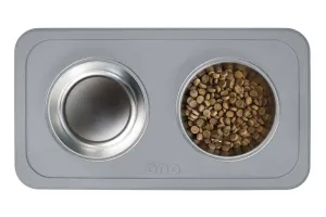 Double Non-Slip Pet Bowl and Mat