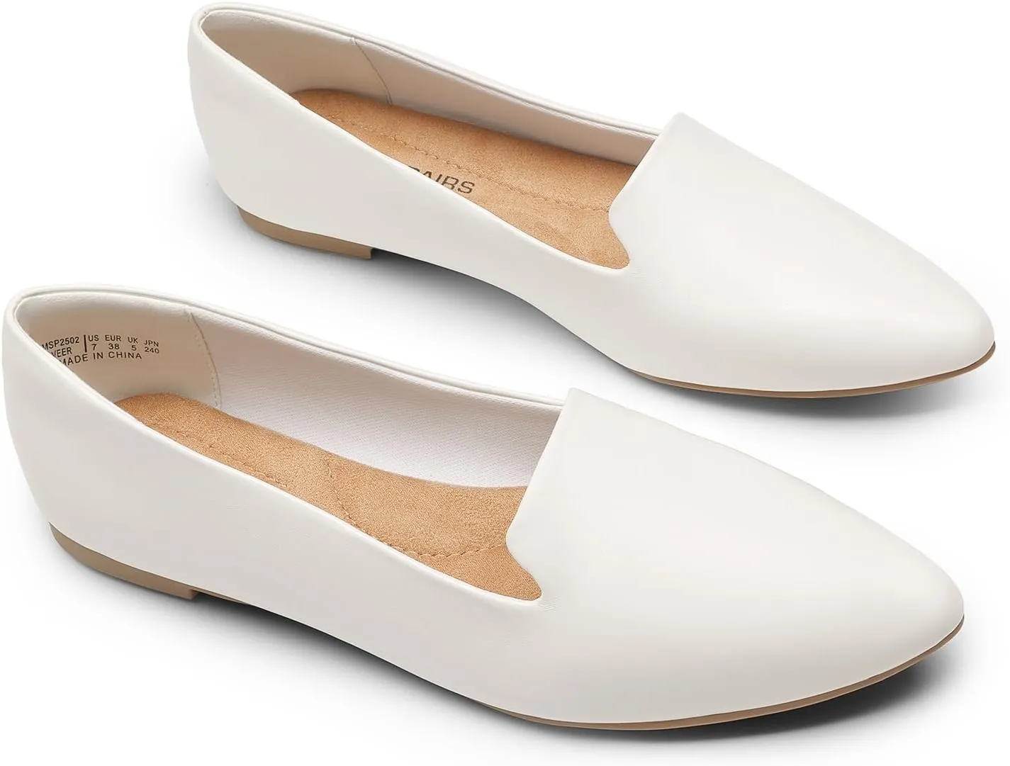 DREAM PAIRS Women's Flats, Pointed Toe Slip-On Dressy Flat Shoes, Comfortable Business Casual Dress Shoes for Office Work