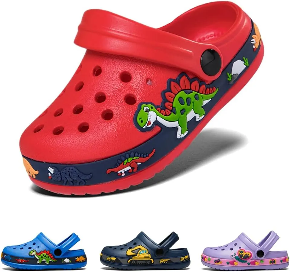 Drecage Toddler Clogs Kids Clogs for Girls Boys Slip on Garden Clogs Slide Sandals Waterproof Beach Pool Shoes Slipper