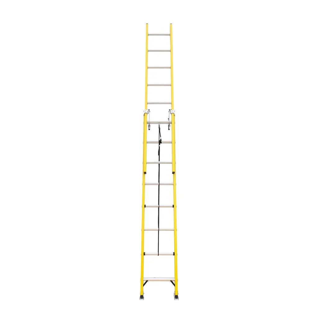 DuraDrive 300 lb 24 ft Fiberglass Rail G1A Extension Ladder