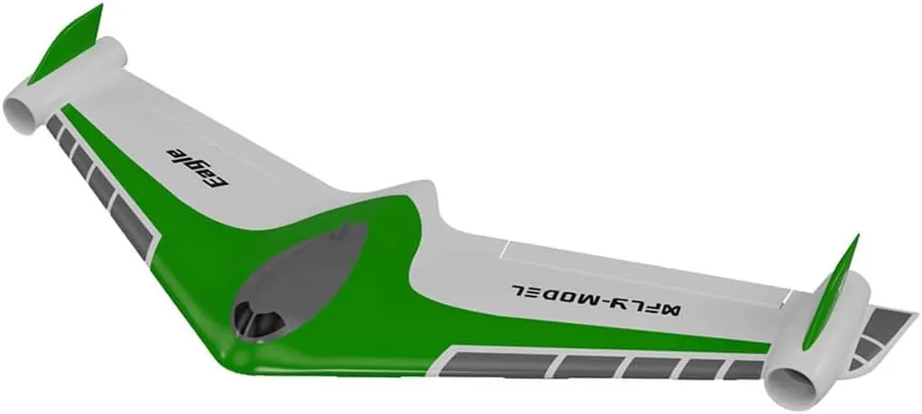 Eagle Twin 40mm EDF Flying Wing with Gyro RC Airplane RC Racing Aircraft PNP (Transmitter, Receiver or Battery not Included) (Green)