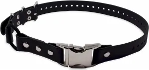Educator Quick Snap Bungee Dog Collar, Biothane, Waterproof, Odorproof, Easy Connect and Disconnect Clasp and D Ring with Comfort Bungee Loop, Adjustable for Custom Fit, 1-Inch, Black