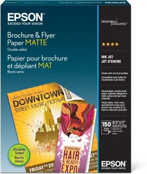 Epson Brochure and Flyer Paper Matte Double-Sided (S042384) 8.5" x 11"