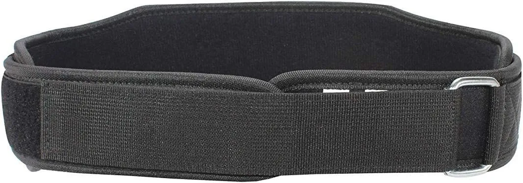 Estremo Men Women Weight Lifting Belt Locking Weights Back Support Neoprene Heavy Duty Core for Performance Powerlifting Squat, Lunges, Deadlift, Clean Thrusters 6 Inches Wide Lumbar Support for Weightlifting and Fitness