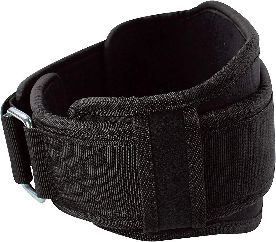 Estremo Men Women Weight Lifting Belt Locking Weights Back Support Neoprene Heavy Duty Core for Performance Powerlifting Squat, Lunges, Deadlift, Clean Thrusters 6 Inches Wide Lumbar Support for Weightlifting and Fitness