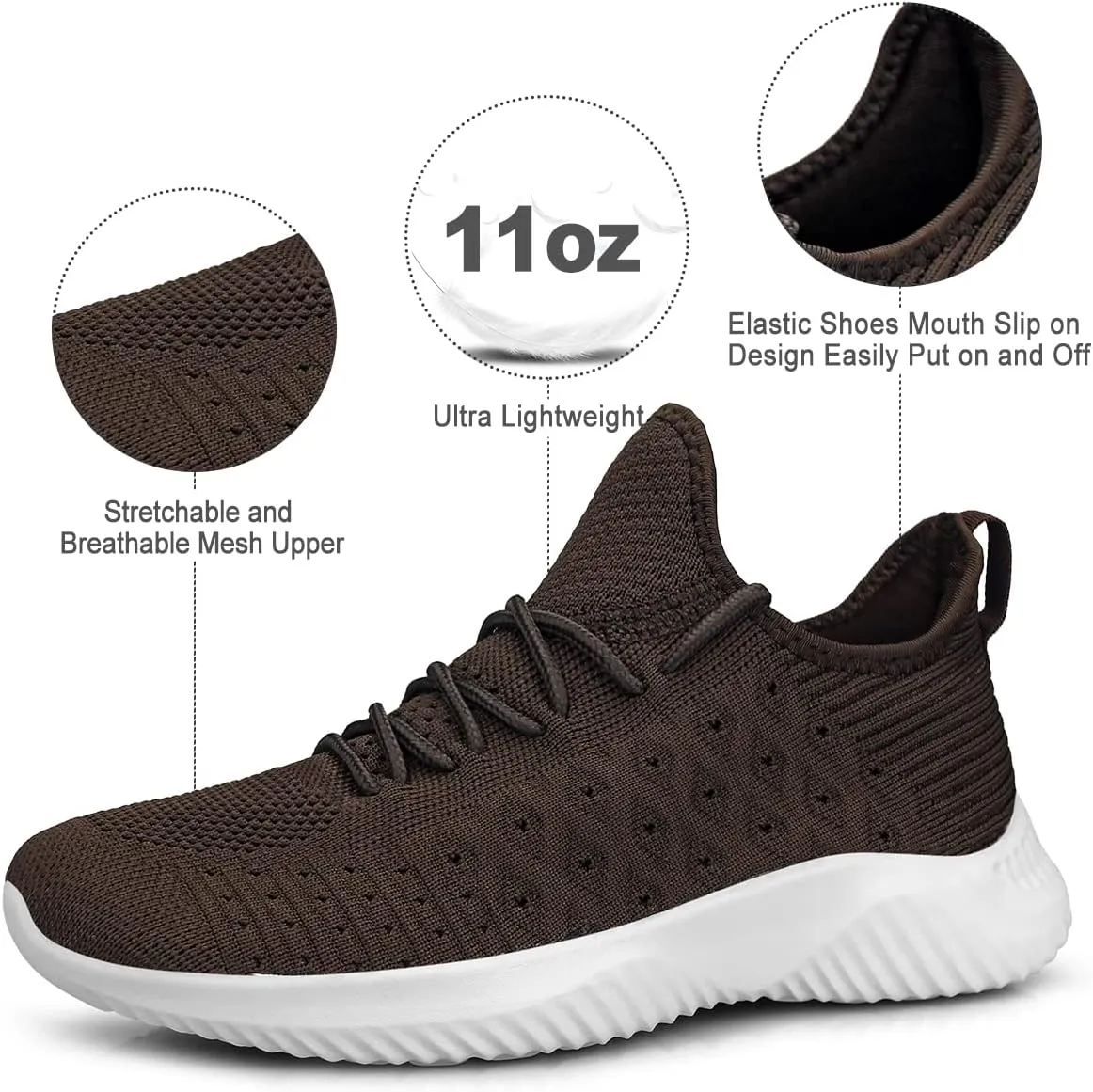 Feethit Womens Slip On Walking Shoes Non Slip Running Shoes Breathable Workout Shoes Lightweight Gym Sneakers