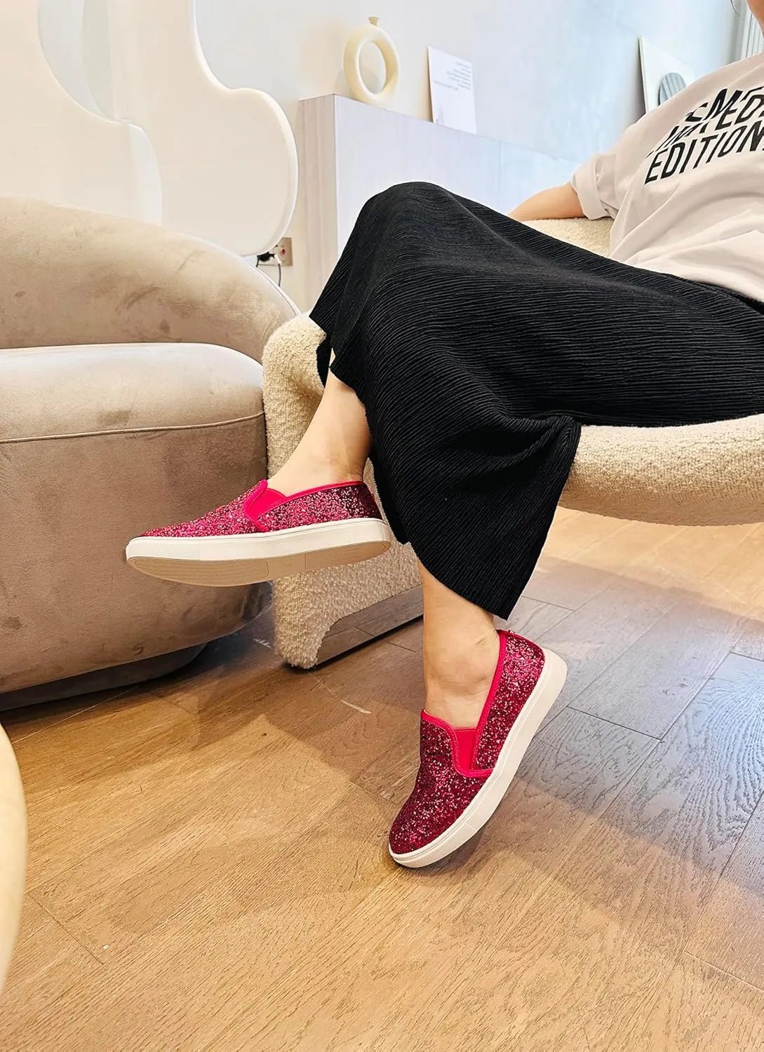FEVERSOLE Women's Fashion Slip-On Sneaker Casual Flat Loafers