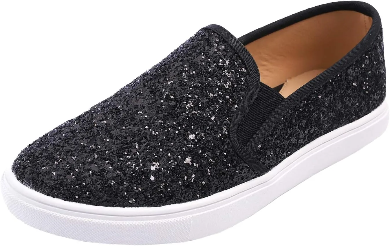 FEVERSOLE Women's Fashion Slip-On Sneaker Casual Flat Loafers