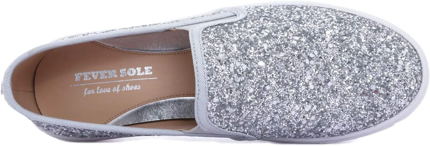 FEVERSOLE Women's Fashion Slip-On Sneaker Casual Flat Loafers