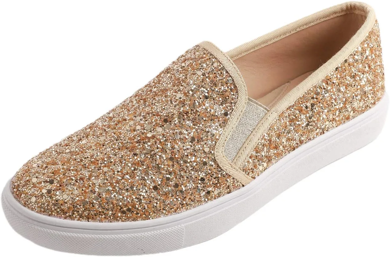 FEVERSOLE Women's Fashion Slip-On Sneaker Casual Flat Loafers