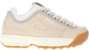 Fila Women's Disruptor II Premium Shoes, Brazilian Sand/Gardenia/Goat, 8 M