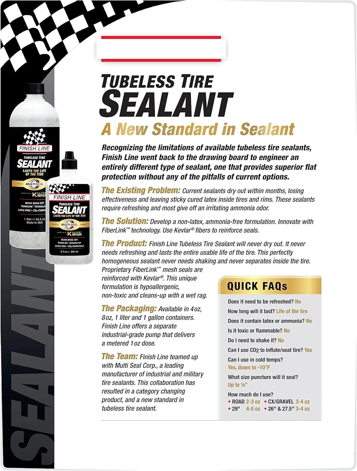 Finish Line Tubeless Tire Sealant - 1 gallon