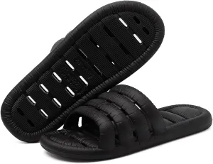 FINLEEO Shower Sandals with Drainage Holes - Quick Drying Bathroom & Gym Slippers for Men and Women