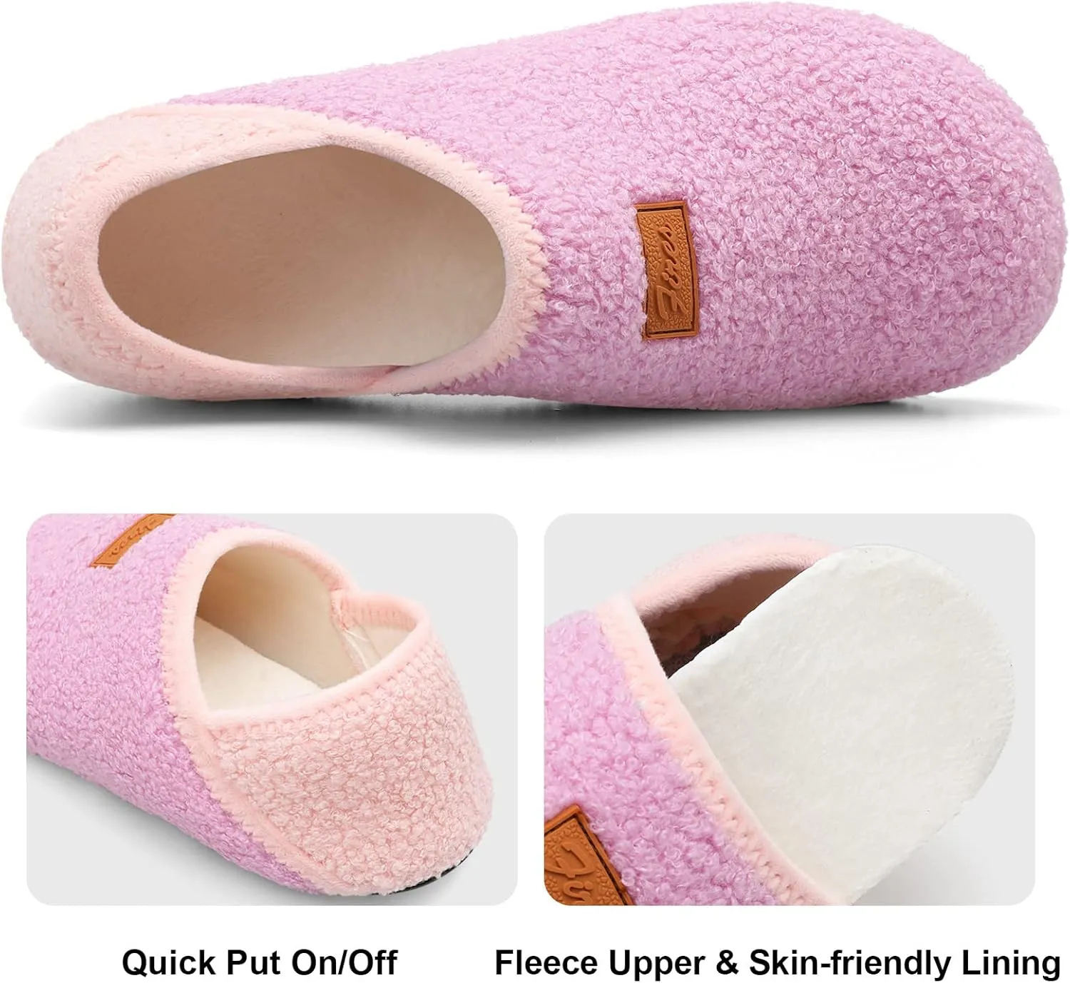 Fires Womens Mens Slippers with Rubber Sole Soft-Lightweight House Slipper Socks Around House Shoes Non Slip Indoor/Outdoor